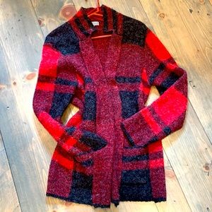 Red and black sweater extra large